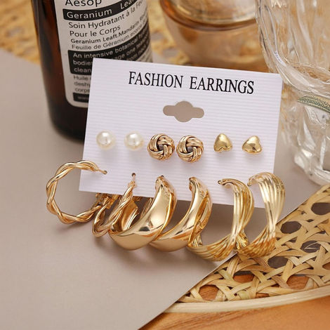 YouBella Jewellery Fashion Gold Plated Ear Rings Combo Of Earrings For Girls And Women