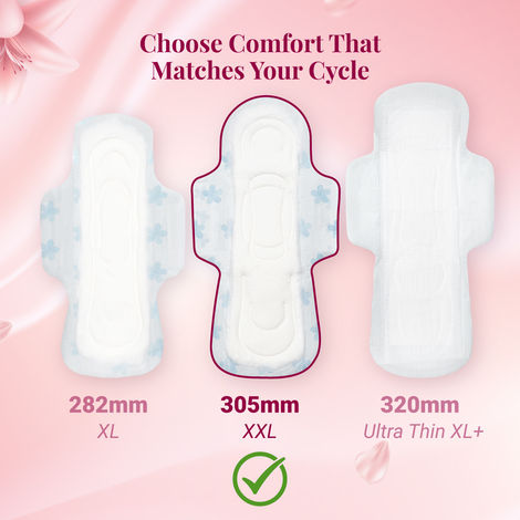 Niine Naturally Soft Day & Night Sanitary Pads | 305 mm | XXL | 40 Pads