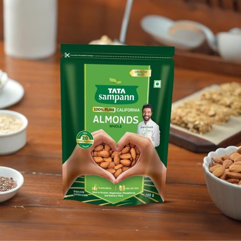 Tata Sampann 100% Pure California Almonds/Badam Giri Whole Premium Quality