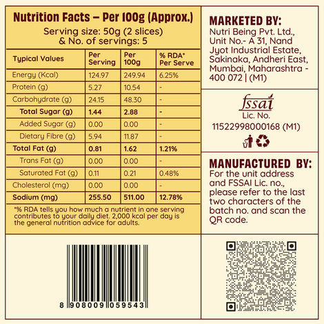 The Health Factory Zero Maida Super Fibre Bread