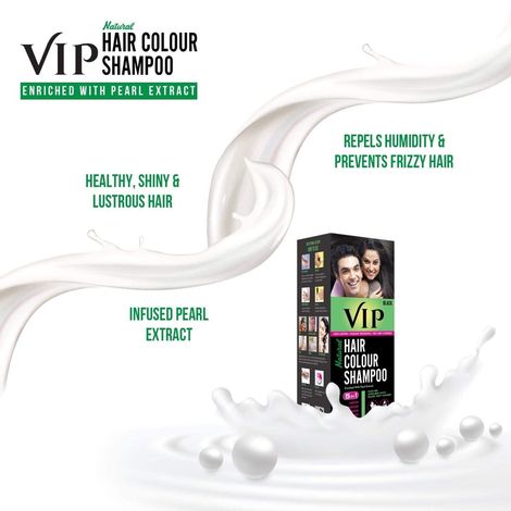 Vip Hair Colour Shampoo black Alternate To Hair Dye Salon Like Hair Color