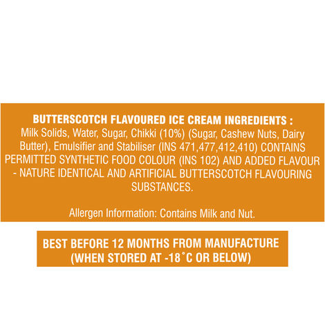 Dairy Day Crunchy Butter Scotch Premium Ice Cream Tub