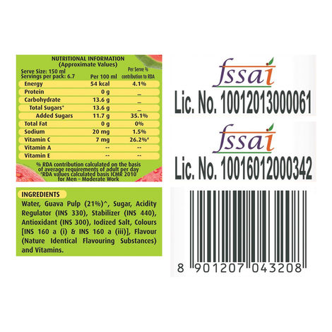 Dabur Real Fruit Power Vitamin Boost Guava Juice