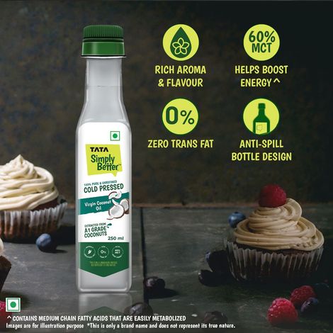 Tata Simply Better Virgin Coconut Cold Pressed Oil | Pure & Unrefined Oil
