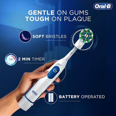 Oral-B Pro Expert Battery Operated With Replaceable Brush Head Electric Toothbrush (White)