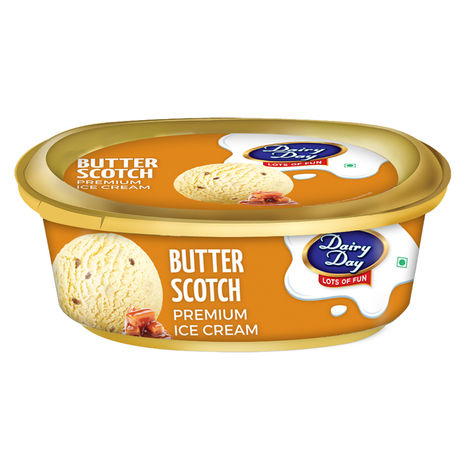 Dairy Day Crunchy Butter Scotch Premium Ice Cream Tub