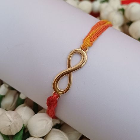 Gullak Auspicious Symbols With Colourful Mauli Rakhi - Festive Rakhi | Assorted Designs