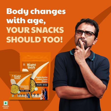 Right Shift Roasted Khatta meetha Millets Chana Mixture | 70% Less Saturated Fat