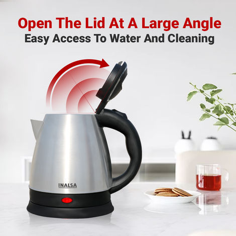 INALSA Electric Kettle Asta 1.5 Liter with Stainless Steel Body,1350W Auto Off & Boil Dry Protection