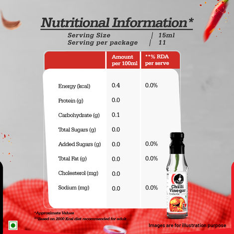 Ching's Secret White Chilli Vinegar, With Green Jwala Chilli, Bold and Intense Flavour