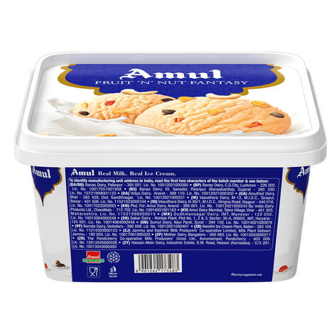 Amul Fruit N Nut Fantasy Ice Cream Tub
