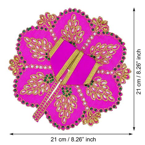 Floral Decorative Laddu Gopal Dress for Idol (Size 4) Krishna Costume | Krishna Janmastami Special (Ecraftindia)