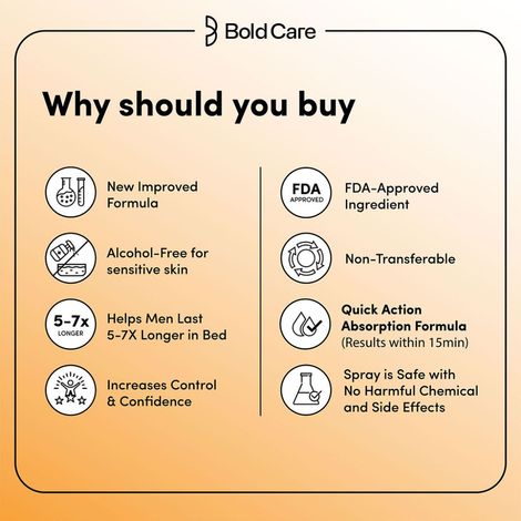Bold Care Extend Gold - Lidocaine 10% Spray For Longer Sex