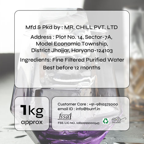 Burrf Super Cubes Ice Cubes (1kg) & Schweppes Ginger Ale (300ml) Combo