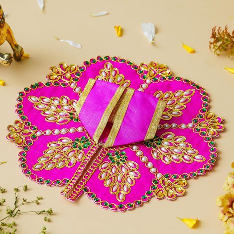 Floral Decorative Laddu Gopal Dress for Idol (Size 4) Krishna Costume | Krishna Janmastami Special (Ecraftindia)