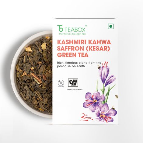 Teabox Kashmiri Kahwa Kesar Green Tea Bags