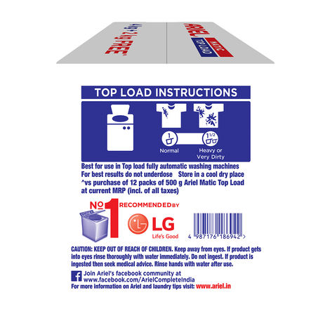 Ariel Matic Top Load Detergent Powder | For Washing Machines