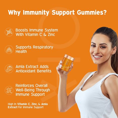 Nutriburst Triple Immunity Gummies With Vitamin C, Amla & Zinc