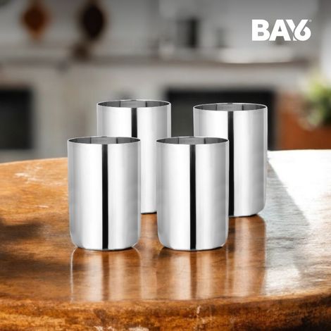 BAY6 Steel Amrapalli Glass Set - 300 ml - (4pc)