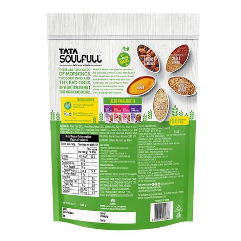 Tata Soulfull Millet Muesli Crunchy | Almonds And Raisins | Breakfast Cereal