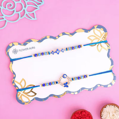 Evil Eye Beautiful Rakhi Duo (Floweraura)