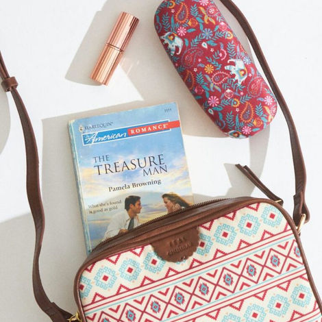 Chumbak Women's Canvas PU 1 L Sling Bag | Red - One Size