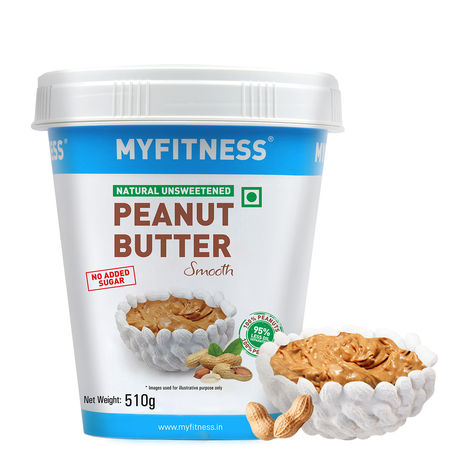 MyFitness All Natural Peanut Butter Smooth Spread | No Sugar, High Protein