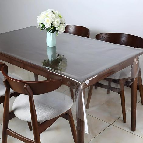 Kuber Industries Dining Table cover 6 Seater|Transparent Dining Table Cover