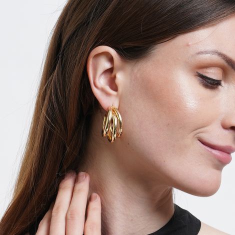 Karatcart Women's Hoop Earrings Gold One Size | 33034780