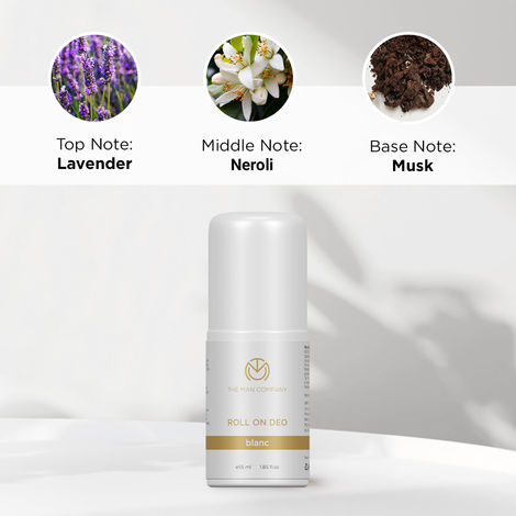 The Man Company Roll On Deo For Men - Blanc | Premium Long Lasting Fragrance