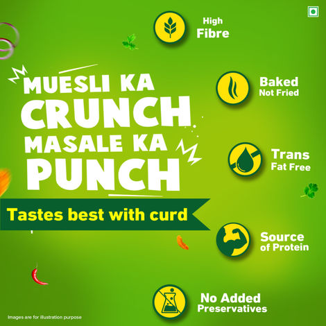 Tata Soulfull Namkeen Mixture, Masala Muesli, Healthy Snacks, Teekha Twist with Millets, Baked