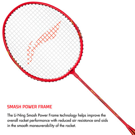 Li-Ning Mega Power Mp8 Badminton Racket- Fire Red (Strung)