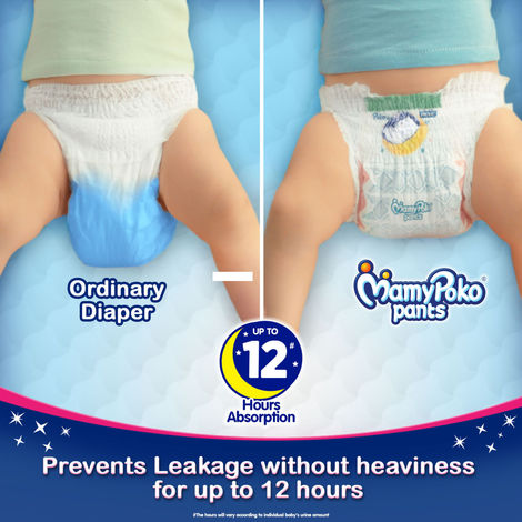 Mamypoko Extra Absorb Baby Diapers | Pant Style | M | 56 pcs