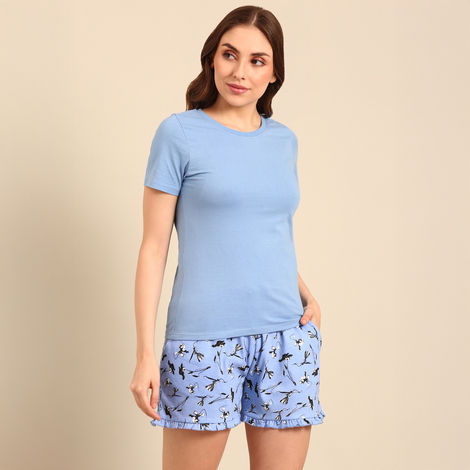 Pepe Jeans Premium Cotton Night Suit | Soft And Comfortable, Iris Lilac, M