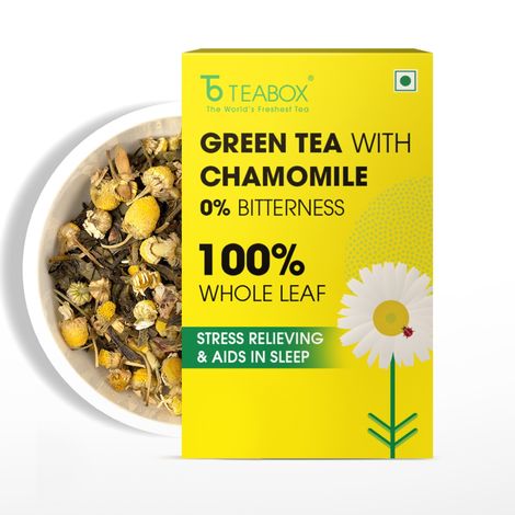 Teabox Chamomile Green Tea - Calming Sleep Tea Bags