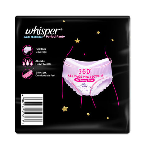Whisper Super Absorbent Period Panties | L-XL