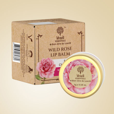 Khadi Essentials Wild Rose Lip Balm With Vitamin E | SPF 20 | Repairs & brightens Lips