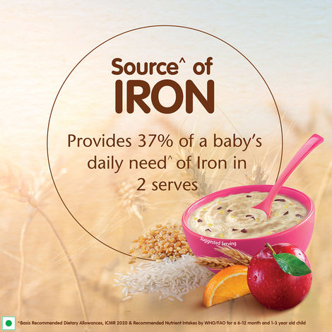 Nestle Cerelac Wheat Rice Mixed Fruit Baby Food Cereal | No Preservatives | 10 to 24 Months