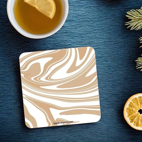 Mad Over Print Marble Coaster (Set Of 6)