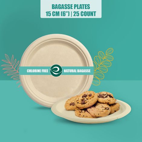 Eco Soul 6 inch Round | 25 Count | Disposable Plate