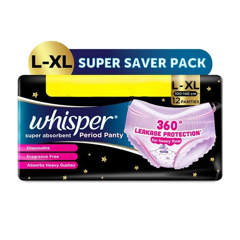 Whisper Super Absorbent Period Panties | L-XL
