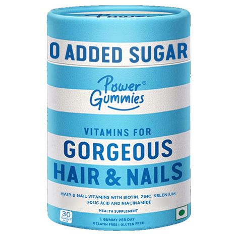 Power Gummies Gorgeous Hair And Nails Gummies� Now With 0 Added Sugar & New Heart Shape