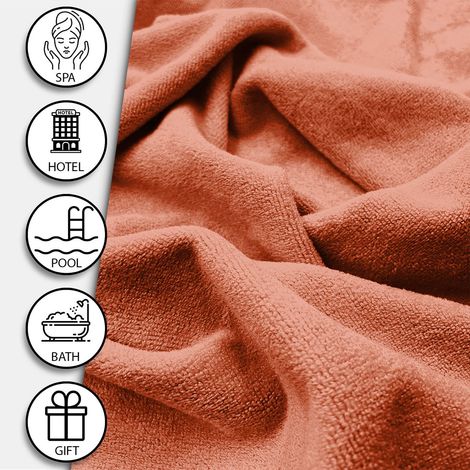 Sassoon Microfiber Medium Bath Towel | Rust | 60 x 120 cm