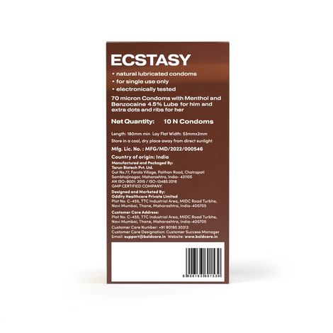 Bold Care Ecstasy Tingling Sensation Condoms for Intense Pleasure