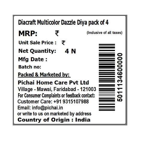 Multicolor Dazzle Diya | Pack Of 4 | Designer Clay Diya | DiaCraft