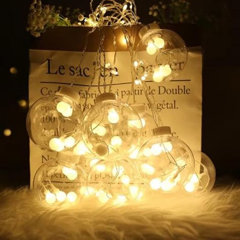 Desidiya Wishing Ball Curtain String Lights - Perfect For Christmas, Diwali, Home Decor