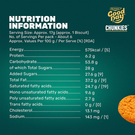 Britannia Good Day Chunkies Coconut Cookies | Trans Fat-free