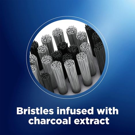 Oral B Cavity Defense Black Manual Toothbrush For Adults With Charcoal Extract- Medium Pack Of 4