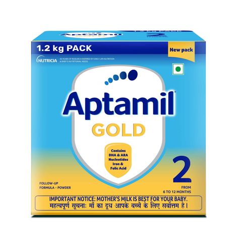 Aptamil Gold Infant Formula Milk Powder For Babies - Stage 2 | 6-12 Months | 1.2 Kgs - Large Pack