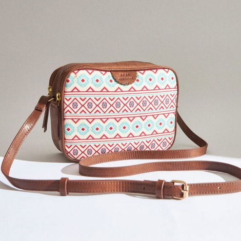 Chumbak Women's Canvas PU 1 L Sling Bag | Red - One Size